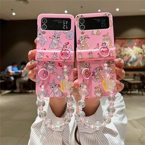 Cartoon Pink Rabbit Phone Case for Samsung Galaxy Z Flip